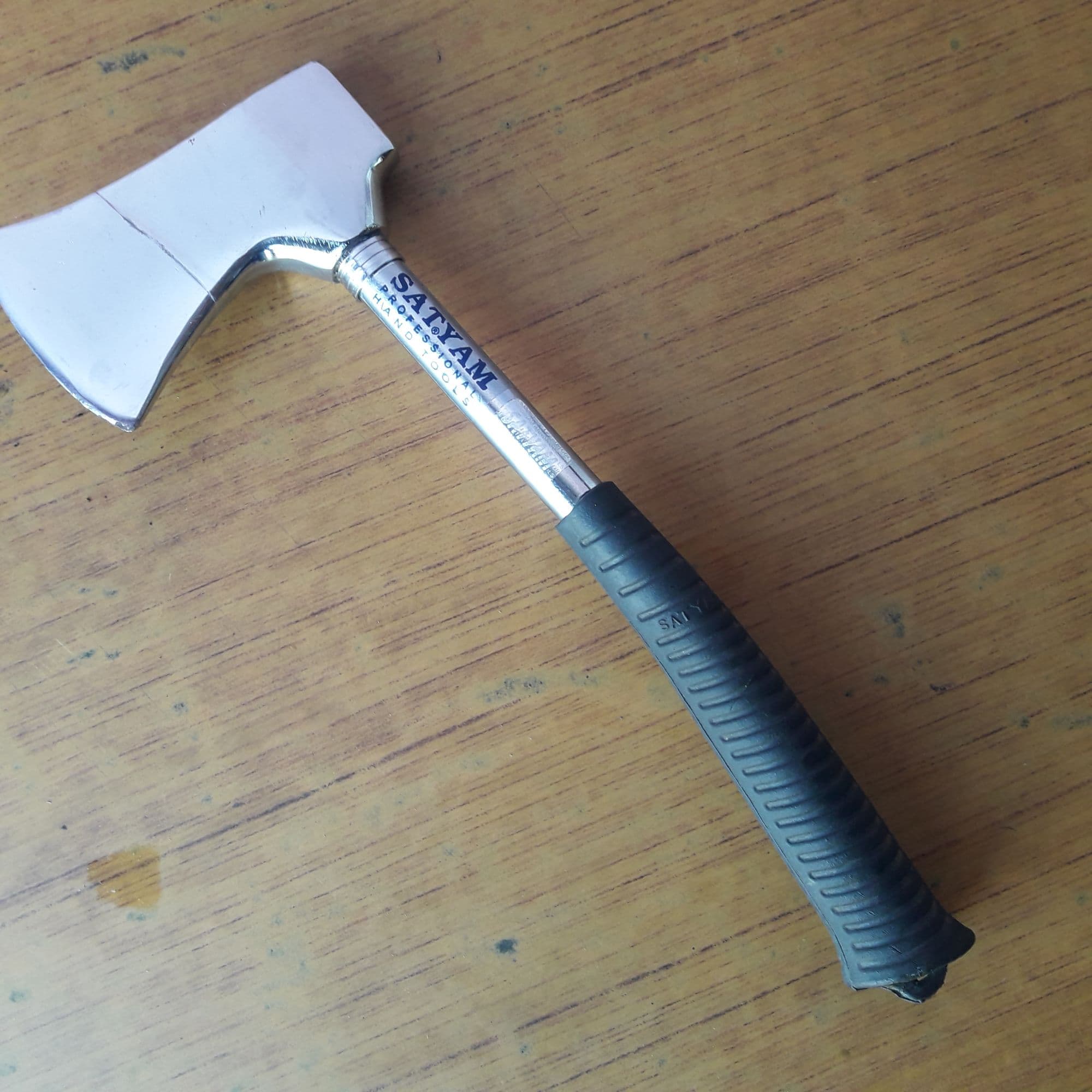 AXE | Stainless Steel AXE | Satyam | Rubber Grip Camp AXE (5 Inch Head and 12.5 Inch (1ft) long) - Metallic Lilac