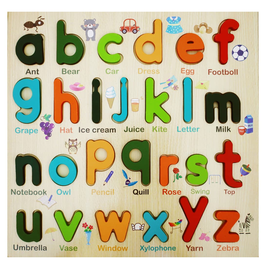Montessori Wooden Letter Puzzle Board