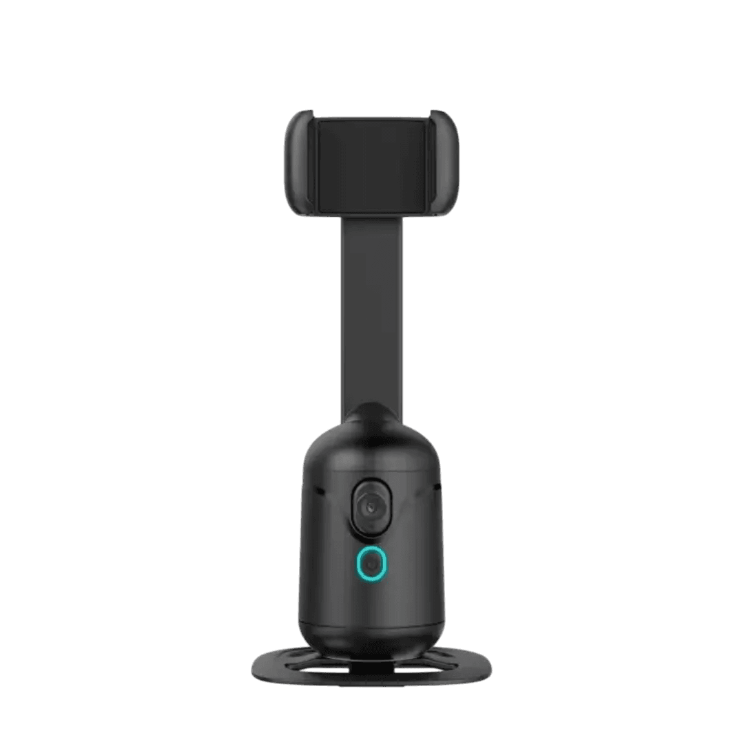 360° AI Face Tracking Gimbal with Gesture Control for Selfies & Live Streaming - (Black)