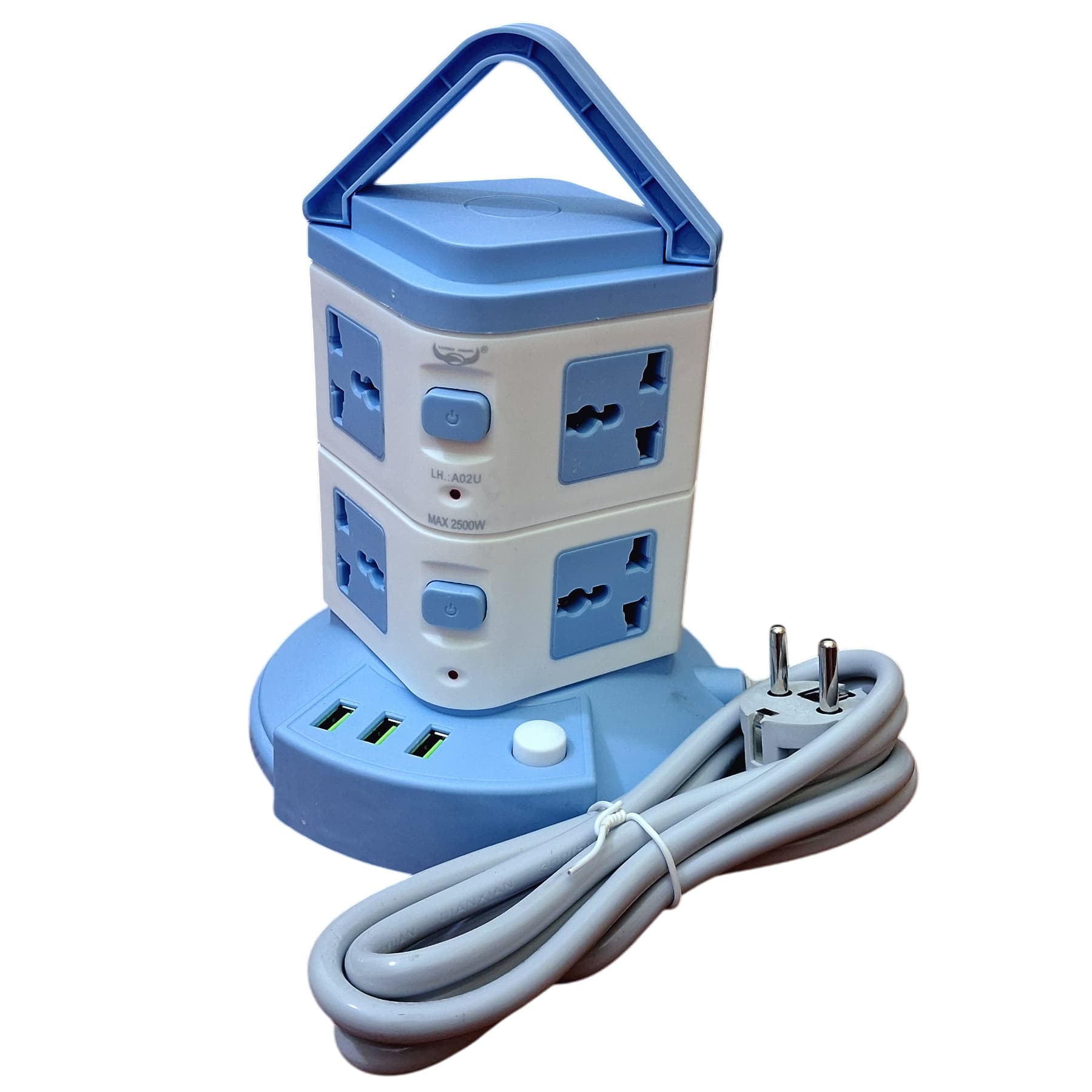 Lucky Hawk Vertical Multiplug with USB - (Blue)