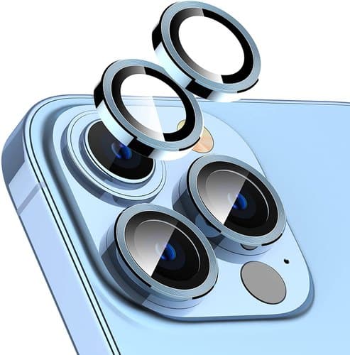 IPhone 13 Pro / 13 Pro Max Camera Lens Protector - Light Blue {Anti-Scratch, Full Coverage}
