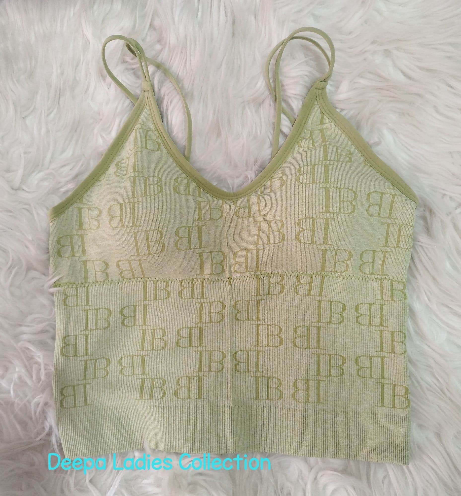 Double Stripe Bralet - Green