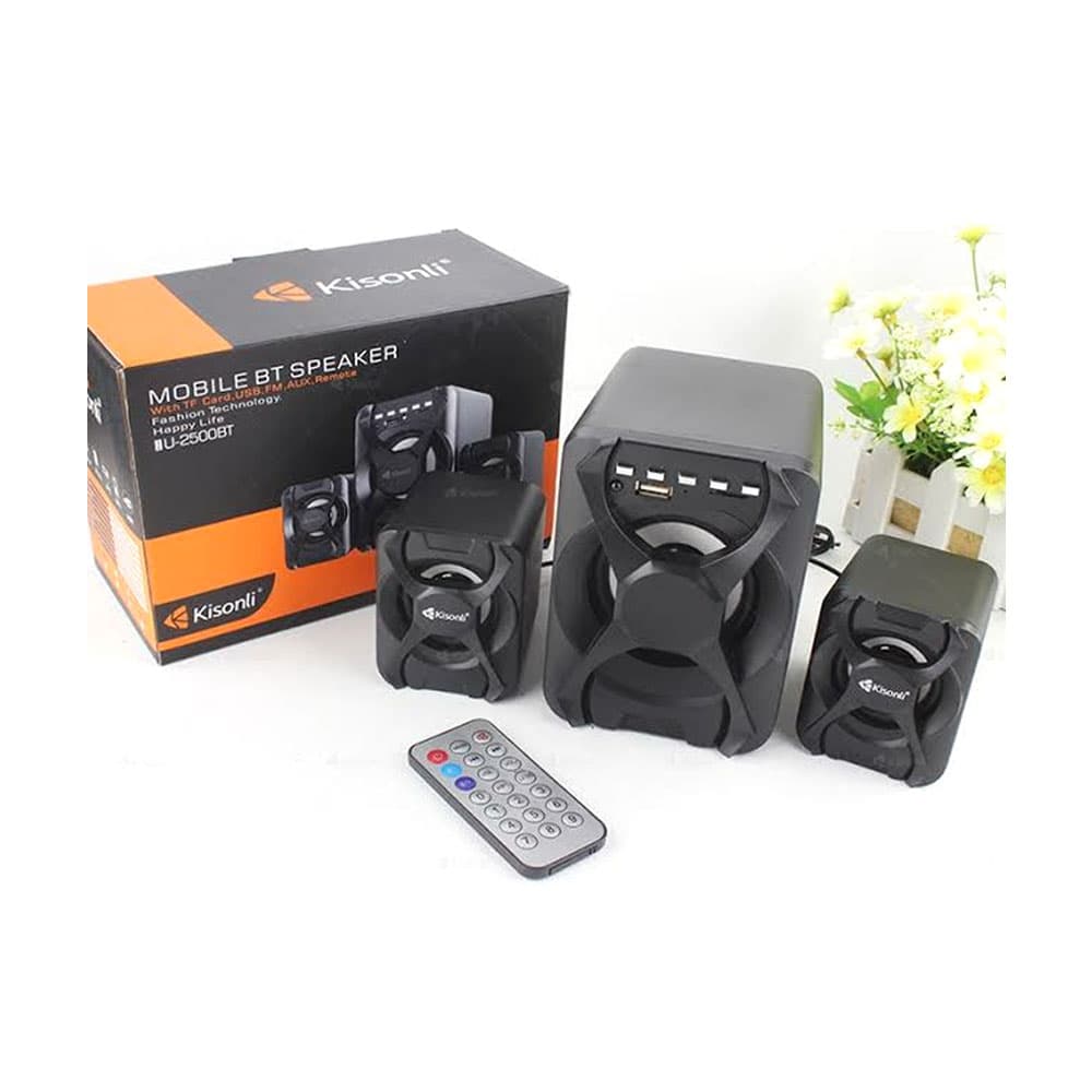 Kisonli 2.1 USB Bluetooth Speaker - Black