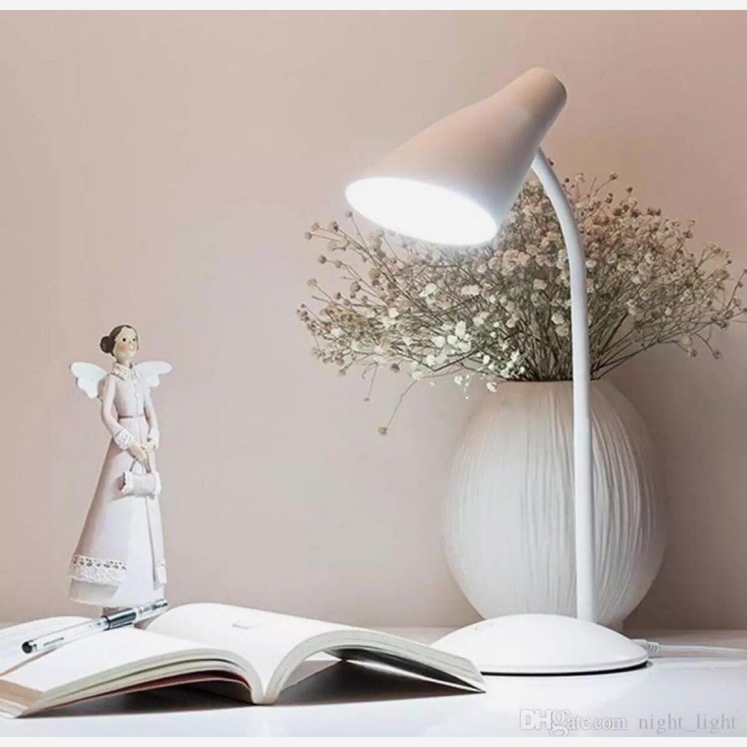 Desk Lamp USB Charging - White