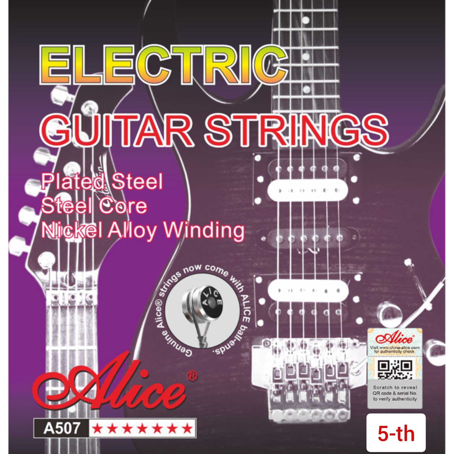 Alice A507 Electric Guitar 5th String Nickel Steel