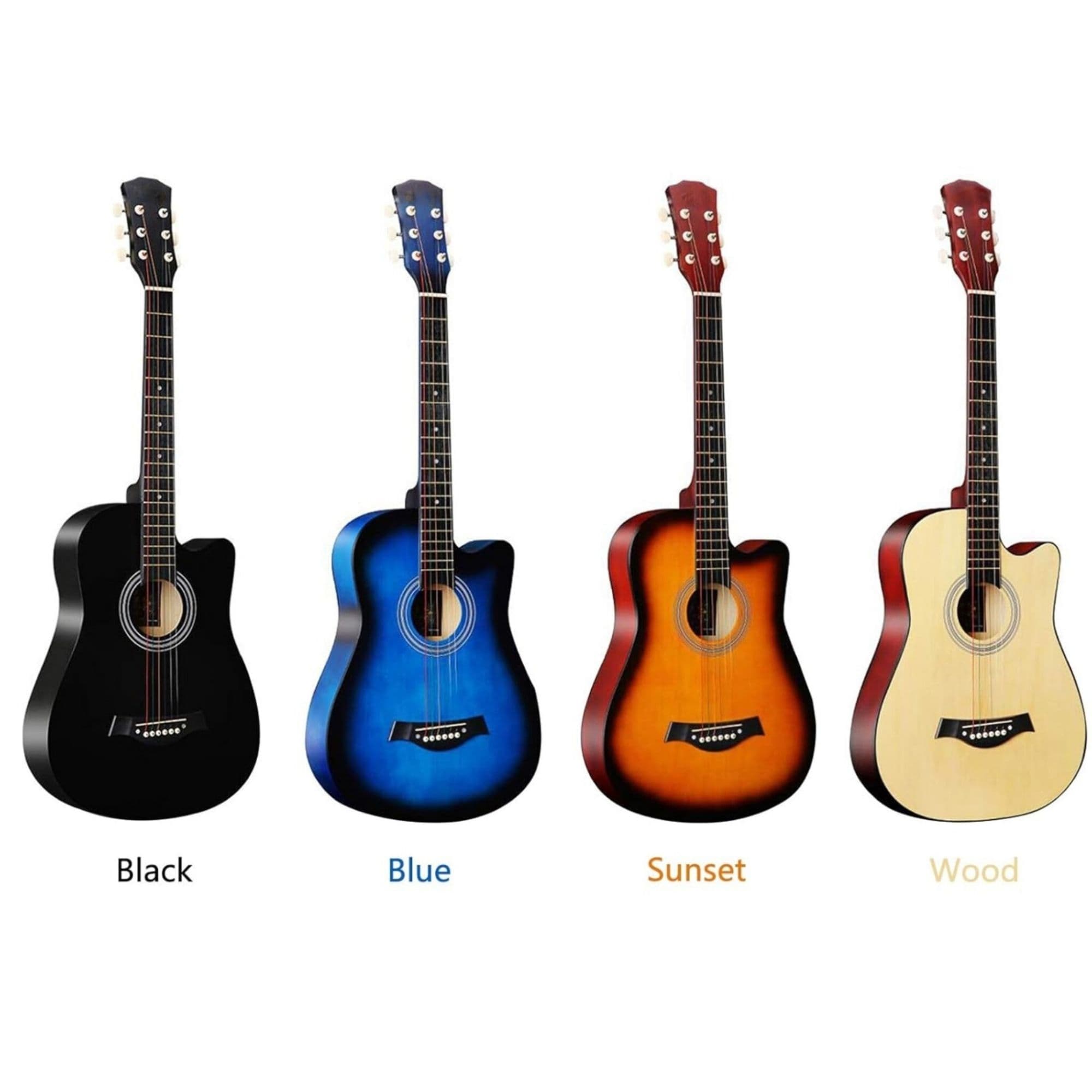 Guitarist 38" Beginner Acoustic Cutaway Guitar With Bag