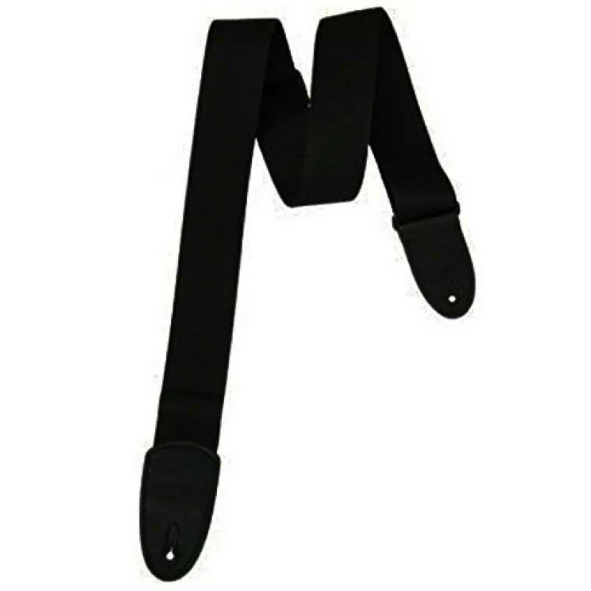 Adjustable Black Acoustic Guitar Strap