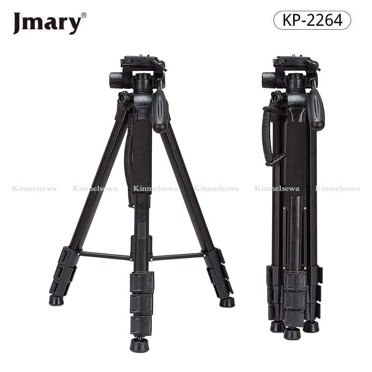 Jmary KP-2264 2-in-1 Aluminium Tripod & Monopod – 176.5cm, 3-Way Pan Head, DSLR & Camcorder, Carry Bag Included