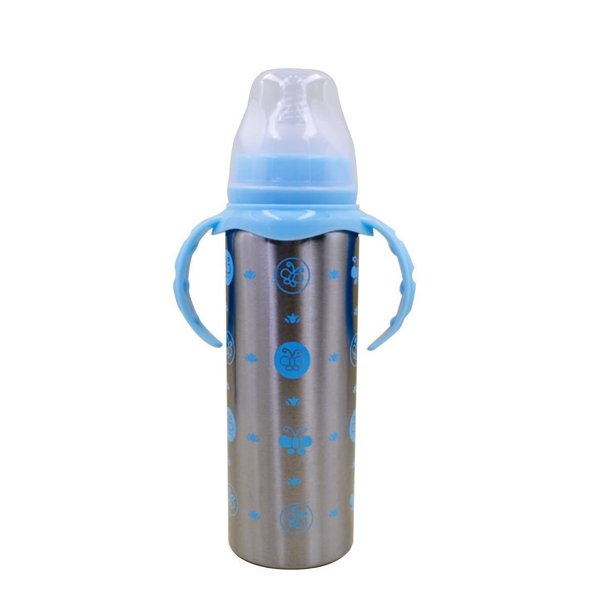 2-in-1 Baby Feeding Bottle & Thermos 180ml, BPA-Free with Silicone Nipple & Thermal Insulation
