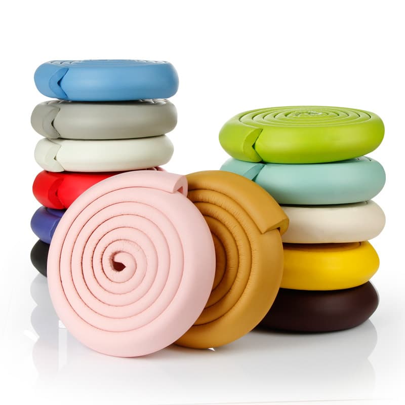 2M L-Shaped Rubber Foam Corner Guard Strip for Baby Safety