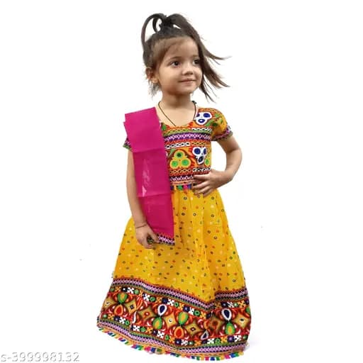 Rajasthani Radha Dress For Girls - Multicolor ( 4 years)