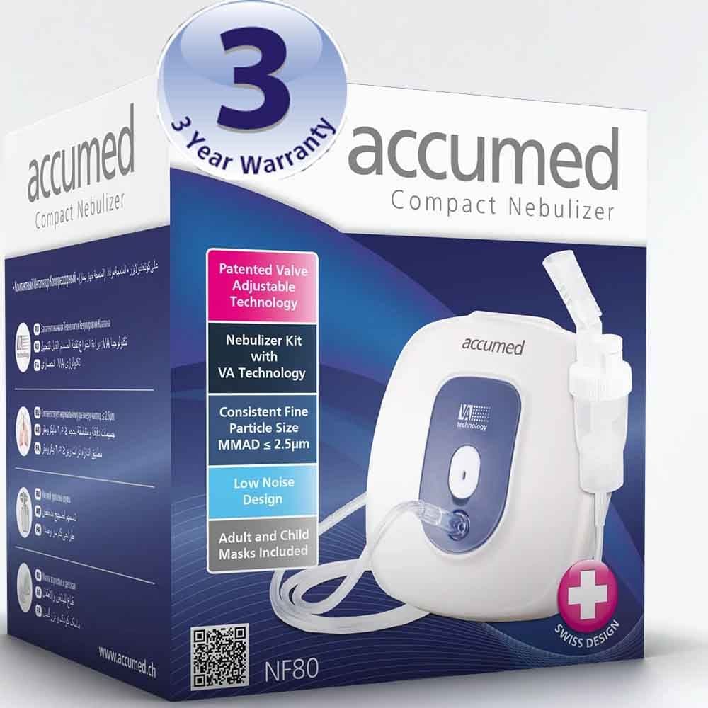 3 Years Warranty Accumed Compact Piston Nebulizer NF80