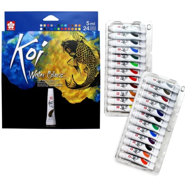 Sakura Koi Watercolors 5ml Tube – 24-Color Artist Set - Multicolor