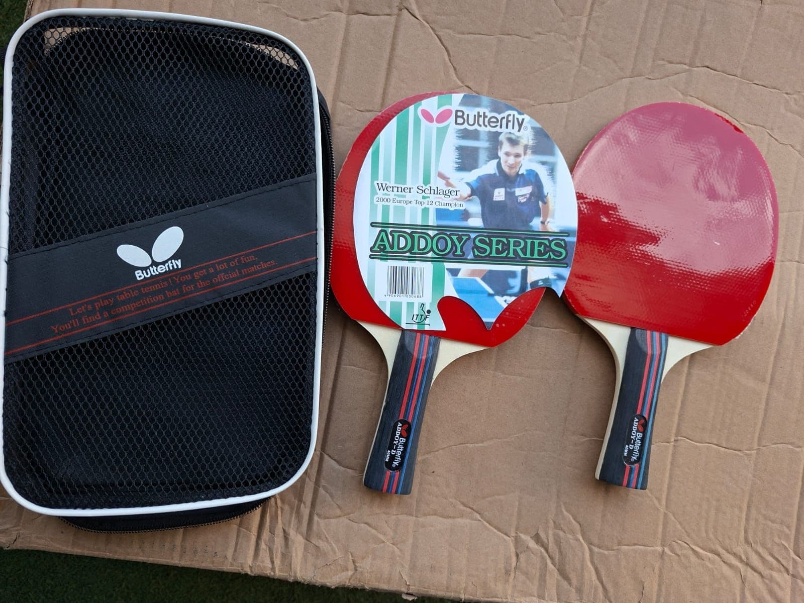 Ping Pong Butterfly TT Racket Pair - Multicolor