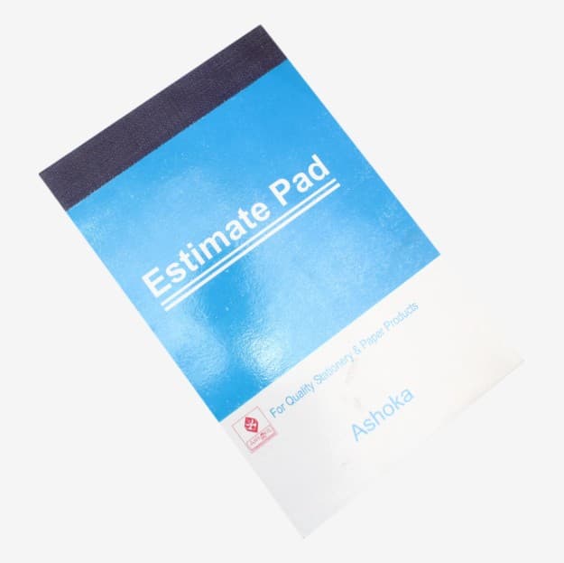 Ashoka Estimate Pad – 100 Bills With Carbon Sheets - White And Blue (A7)