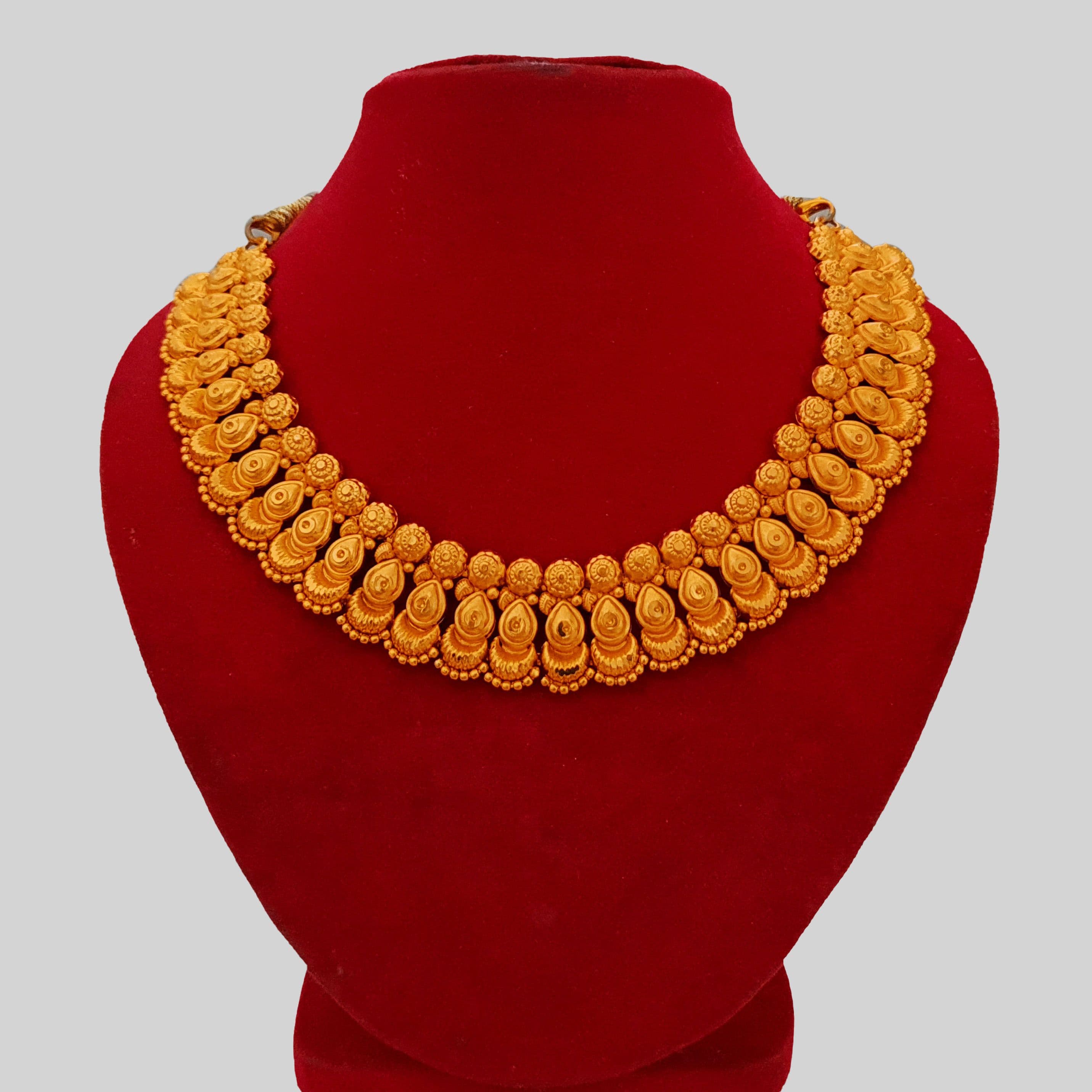 Heavy Gold Plated Mini Haar Bridal Necklace | Exquisite Nepali Wedding & Festival Jewelry for Women