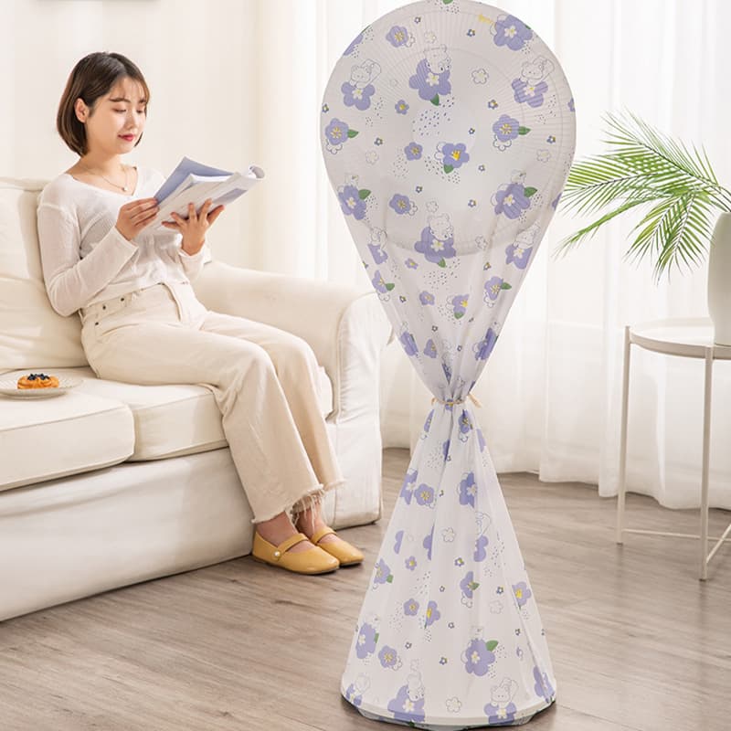 Full-Body Dustproof Stand Fan Cover, Large Waterproof PEVA Cover for Pedestal Fans (Home & Office)
