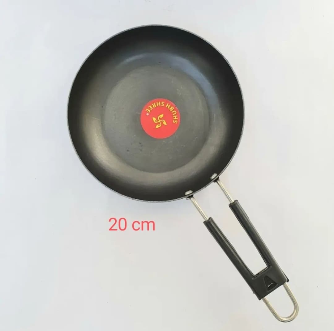 Induction Support Iron Fry Pan 20 Cm - Black