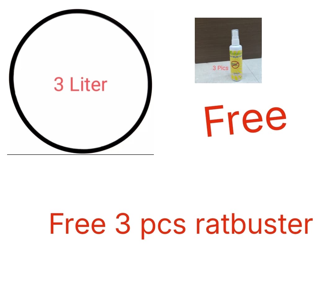 3 Liter Pressure Cooker Gasket (Free 3 Pics Rat Spray) - Black