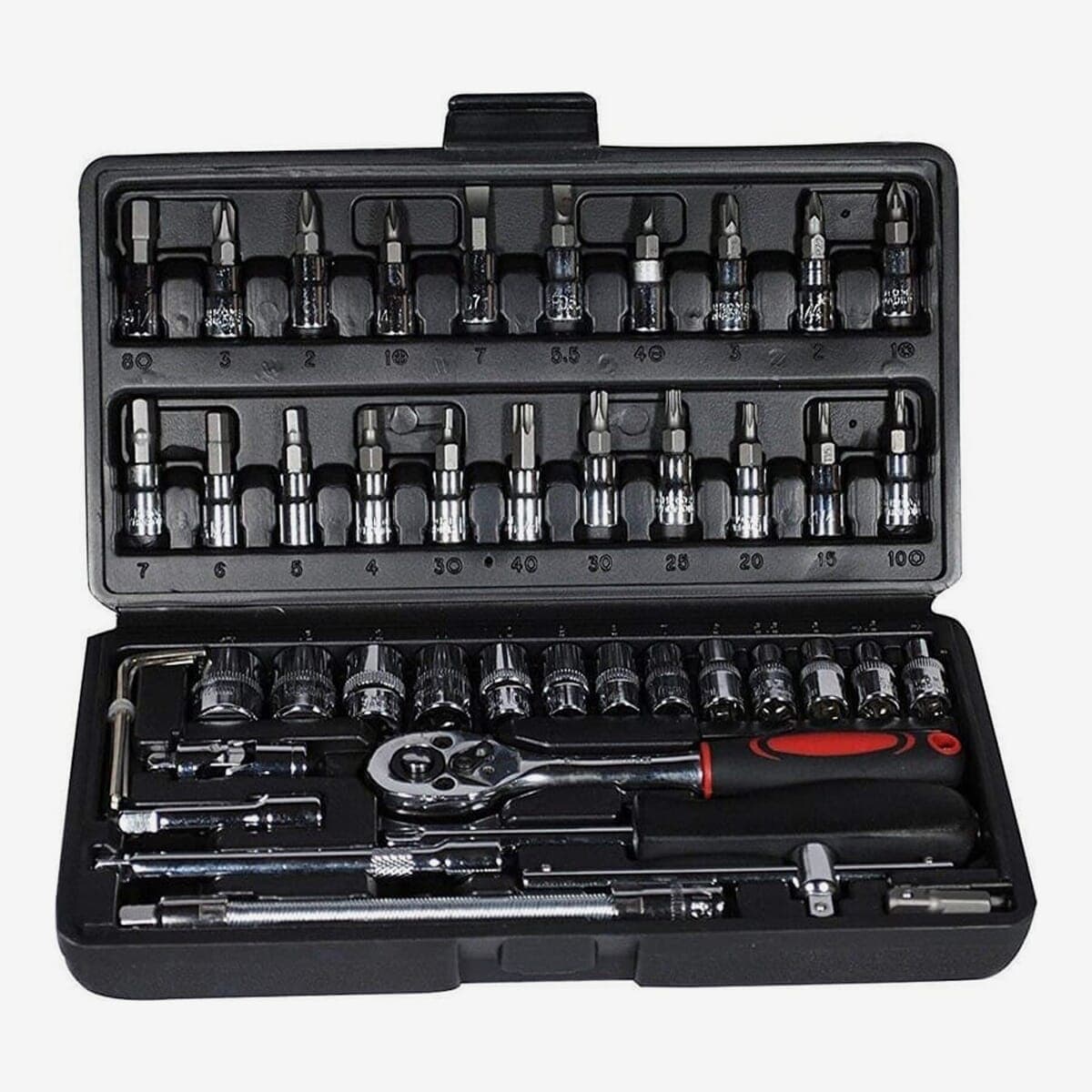 46 In 1 Tool Kit Screwdriver Socket Set - Multicolor