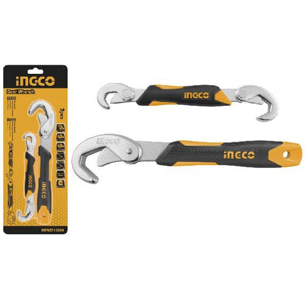 Heavy Duty Ingco 2Pcs Snap Grip Wrench - Multicolor
