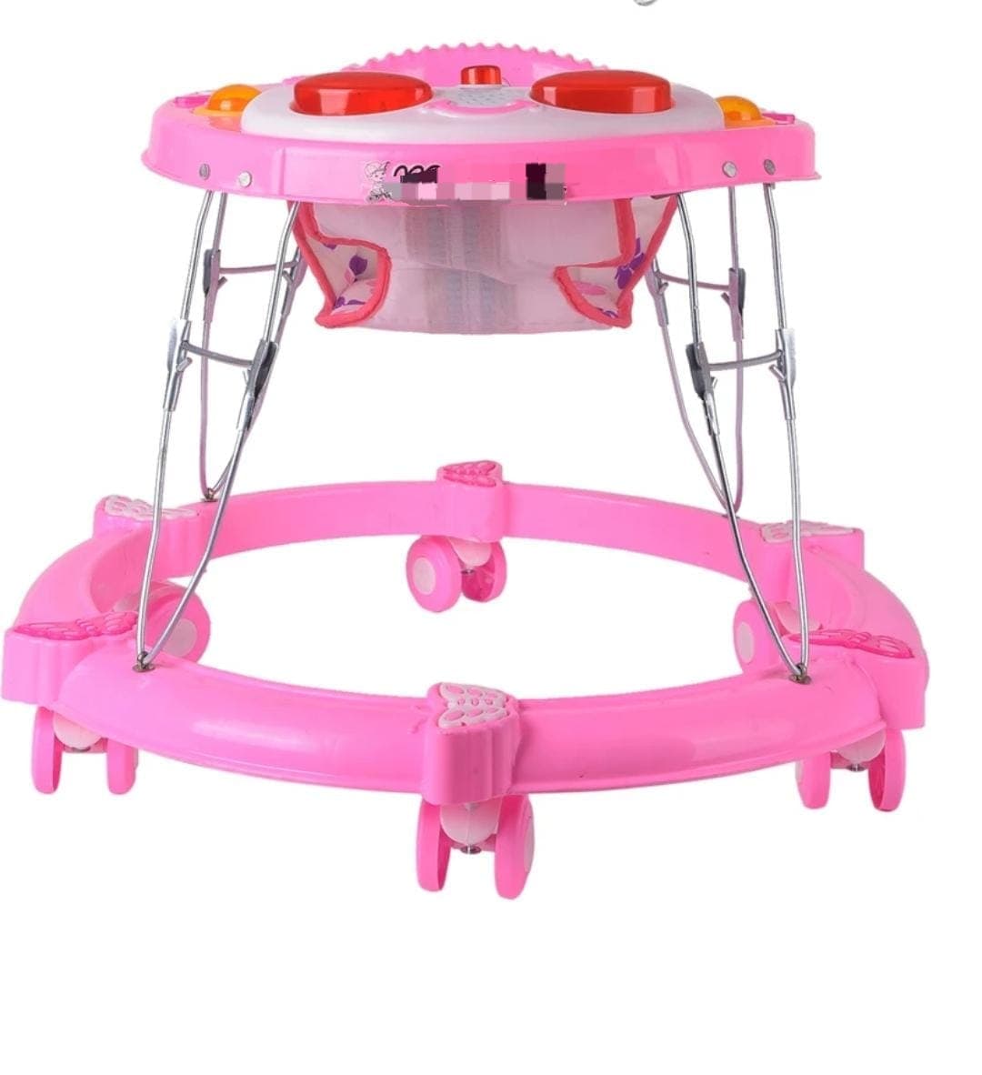 Baby Activity Walker with Foldable Seat & Musical Toy Bar