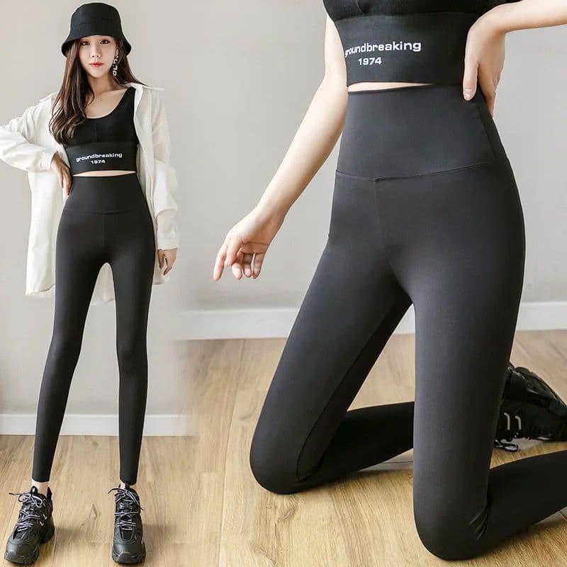 Women’s Winter High-Waist Micro Fur Leggings