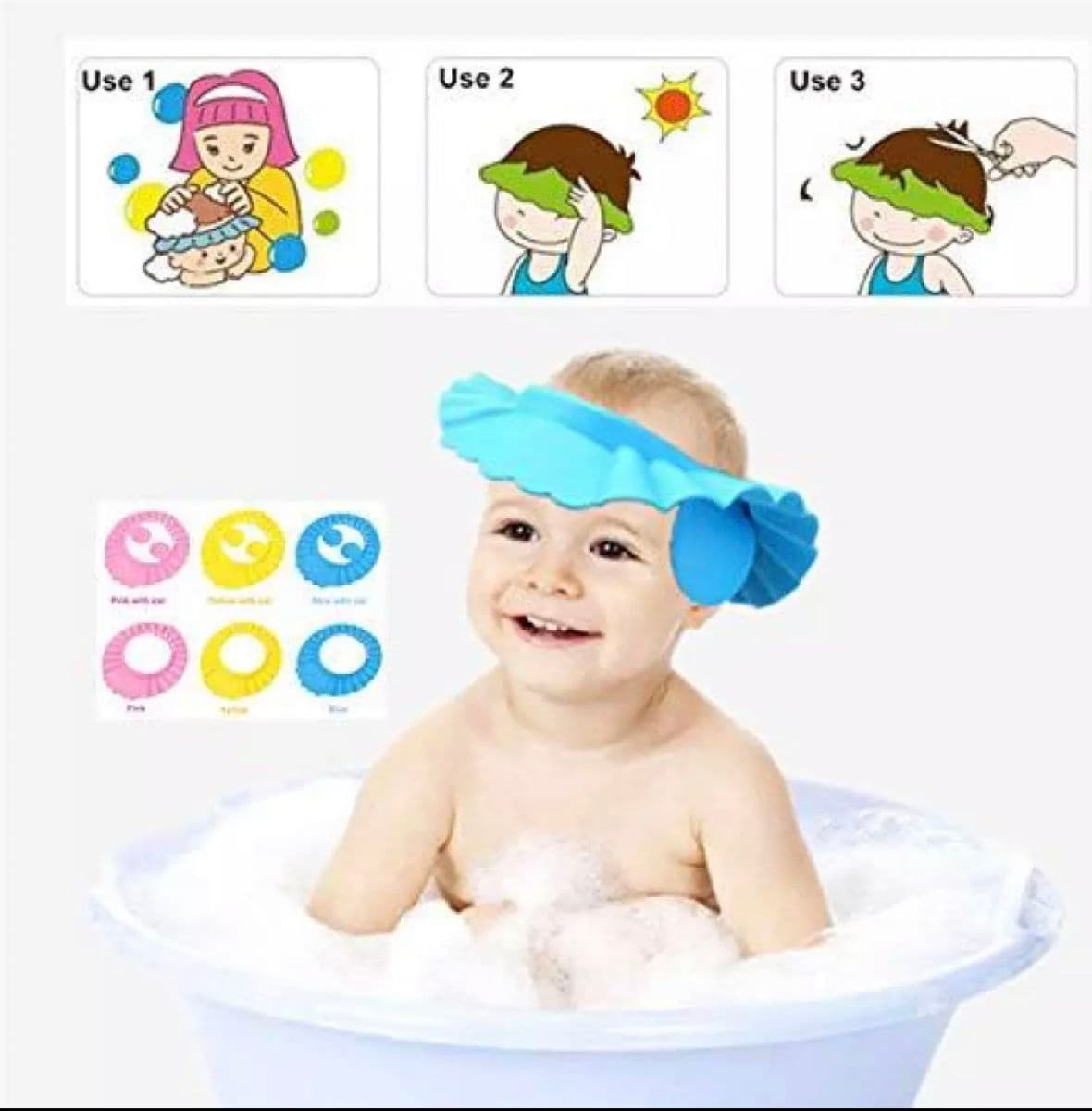 Baby Shampoo with Shower & Bath Cap Set