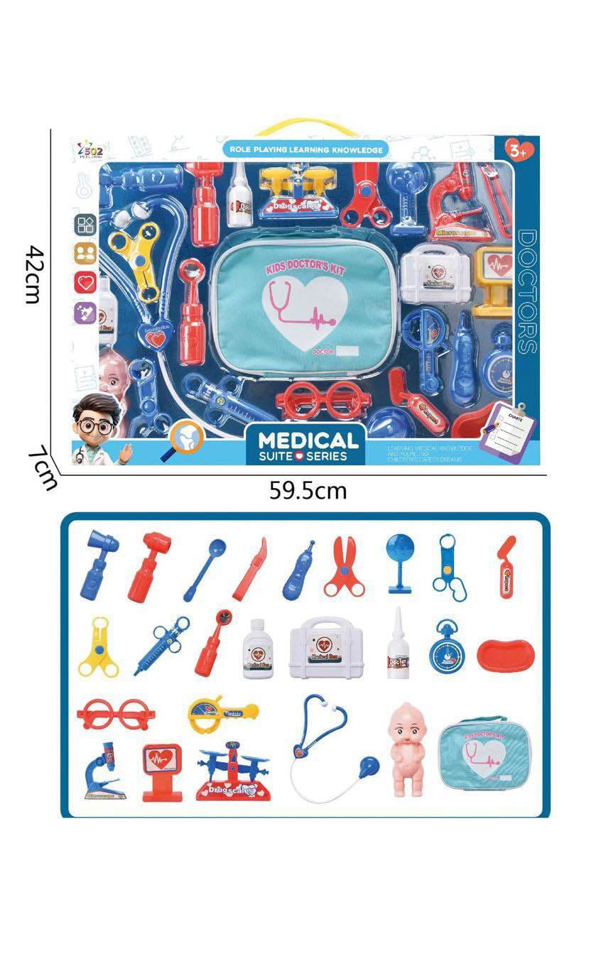 Doctor Set Toy 25 Piece Kids Play Fun Kit - Multicolor