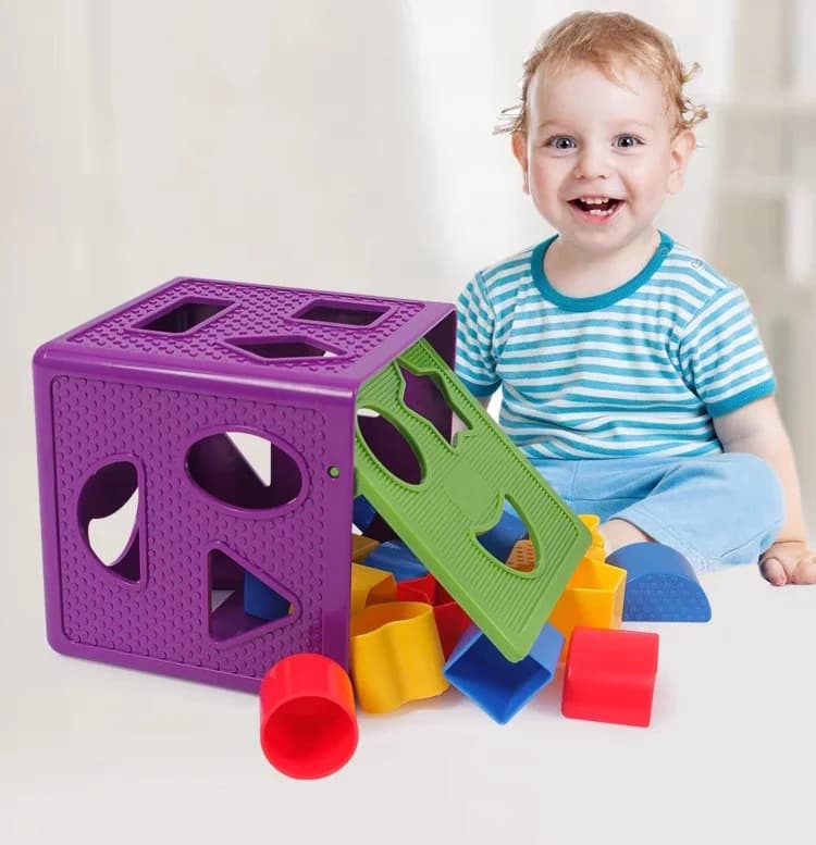Shape Inserter Box Multicolor Shapes Kids Play Fun Toy