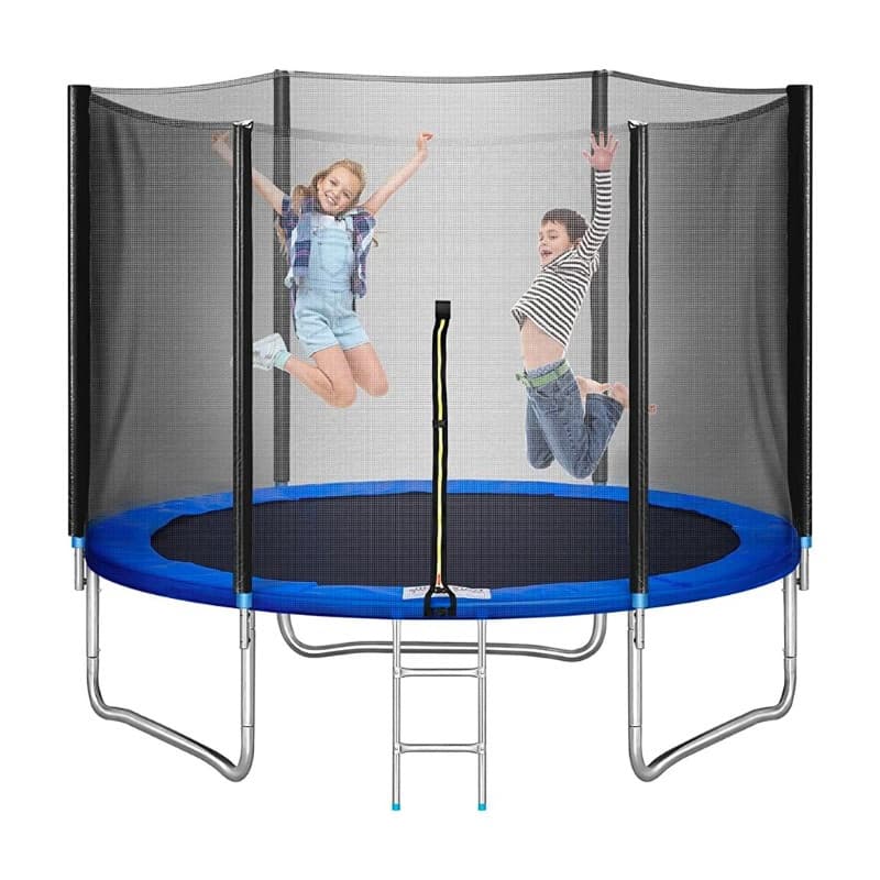 8Ft Trampoline Jumping Child Adult Play Equipment - Black