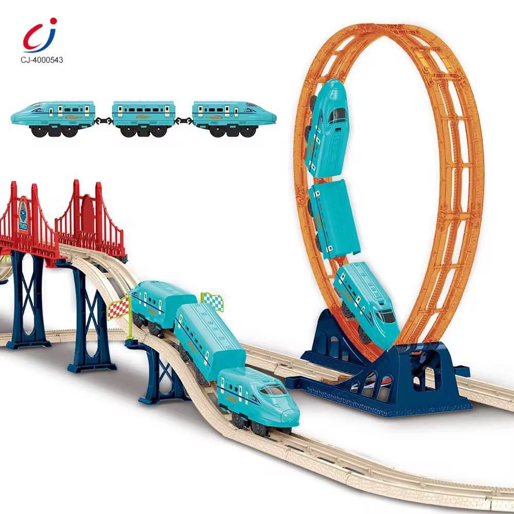 Electric High Speed Railway Train Track Indoor Kids Play Set - Multicolor