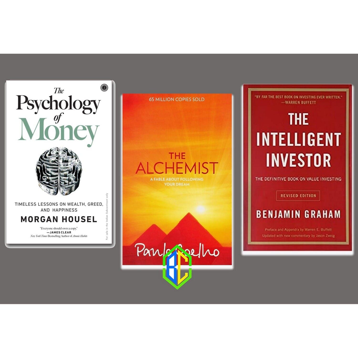 Set of 3 Books (The Alchemist, Psychology of Money and Intelligent Investor)