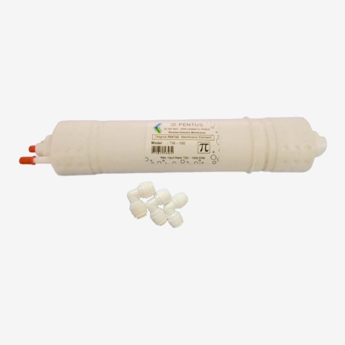 Pentus Sealed RO Membrane Water Filter Replacement Cartridge - White
