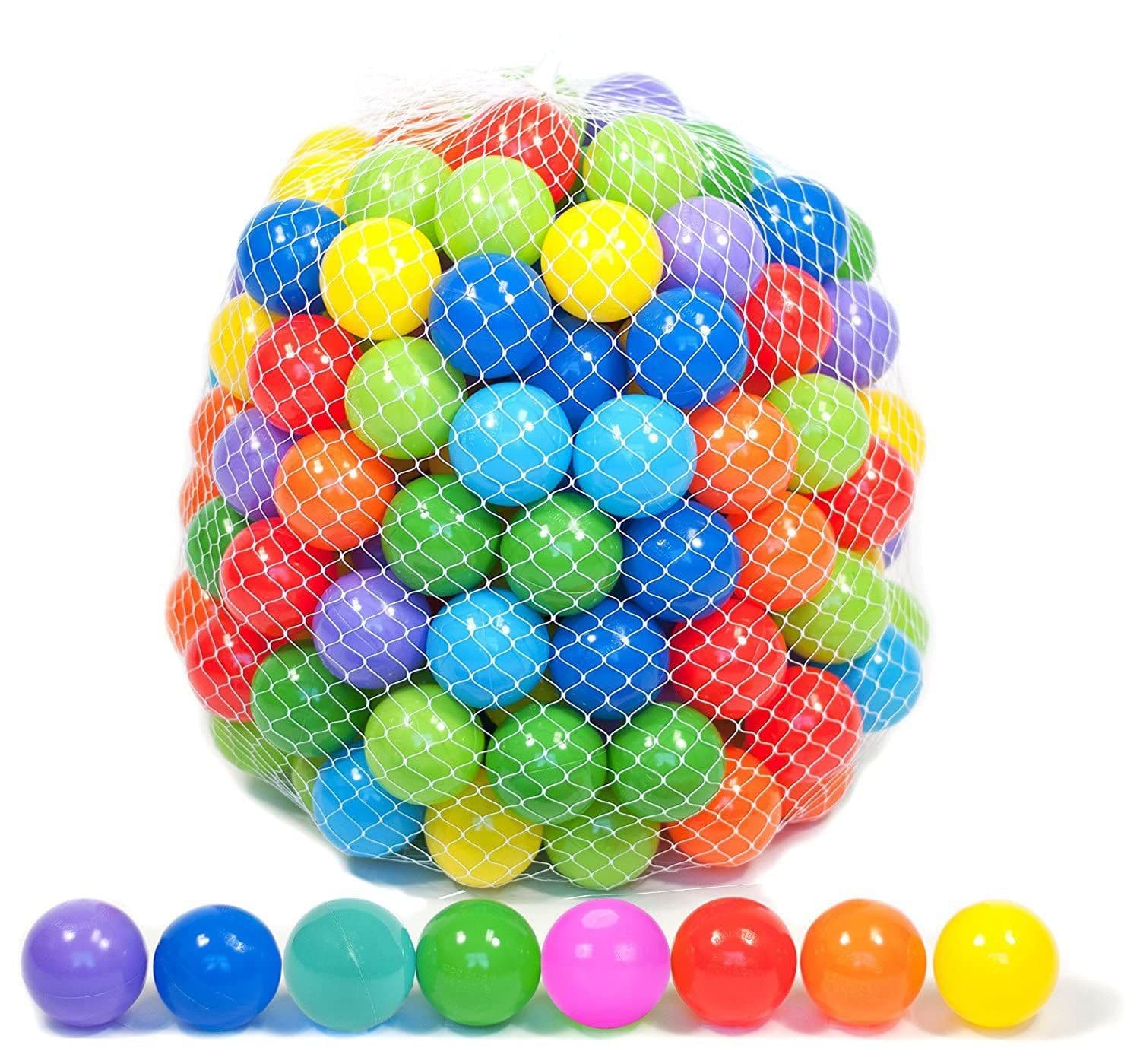 Kids Play Balls for Pool, Tent & Cricket 30 Pcs - Multicolor