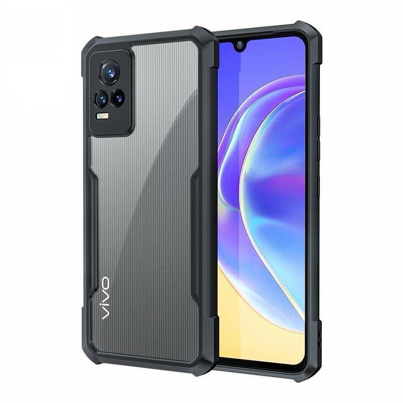 Vivo Y73(5G) Border Cover With Back Transparent - Black (Other)