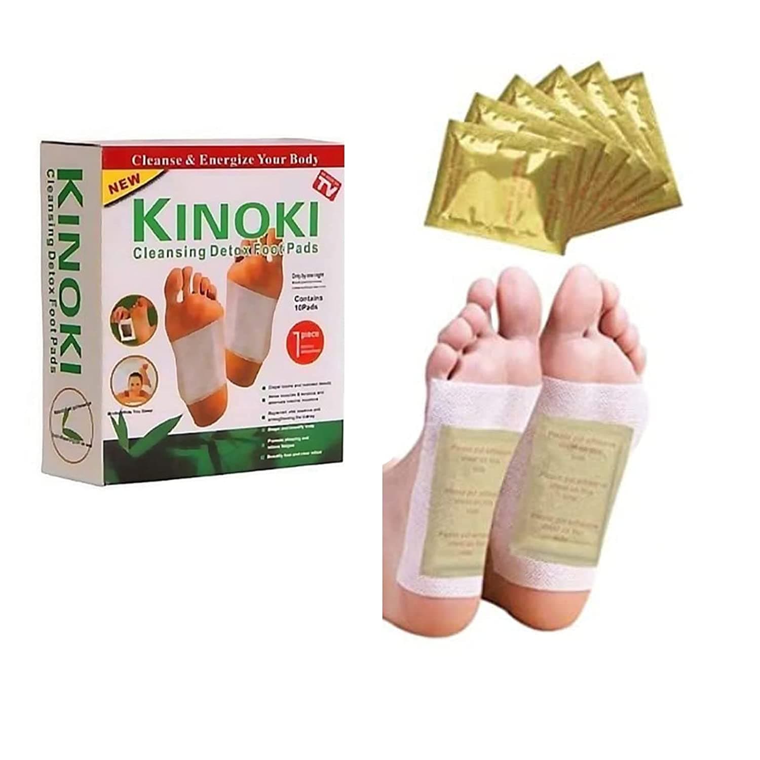 Kinoki Detox Foot Patches Cleansing Adhesive Pads Kit 10 Pcs