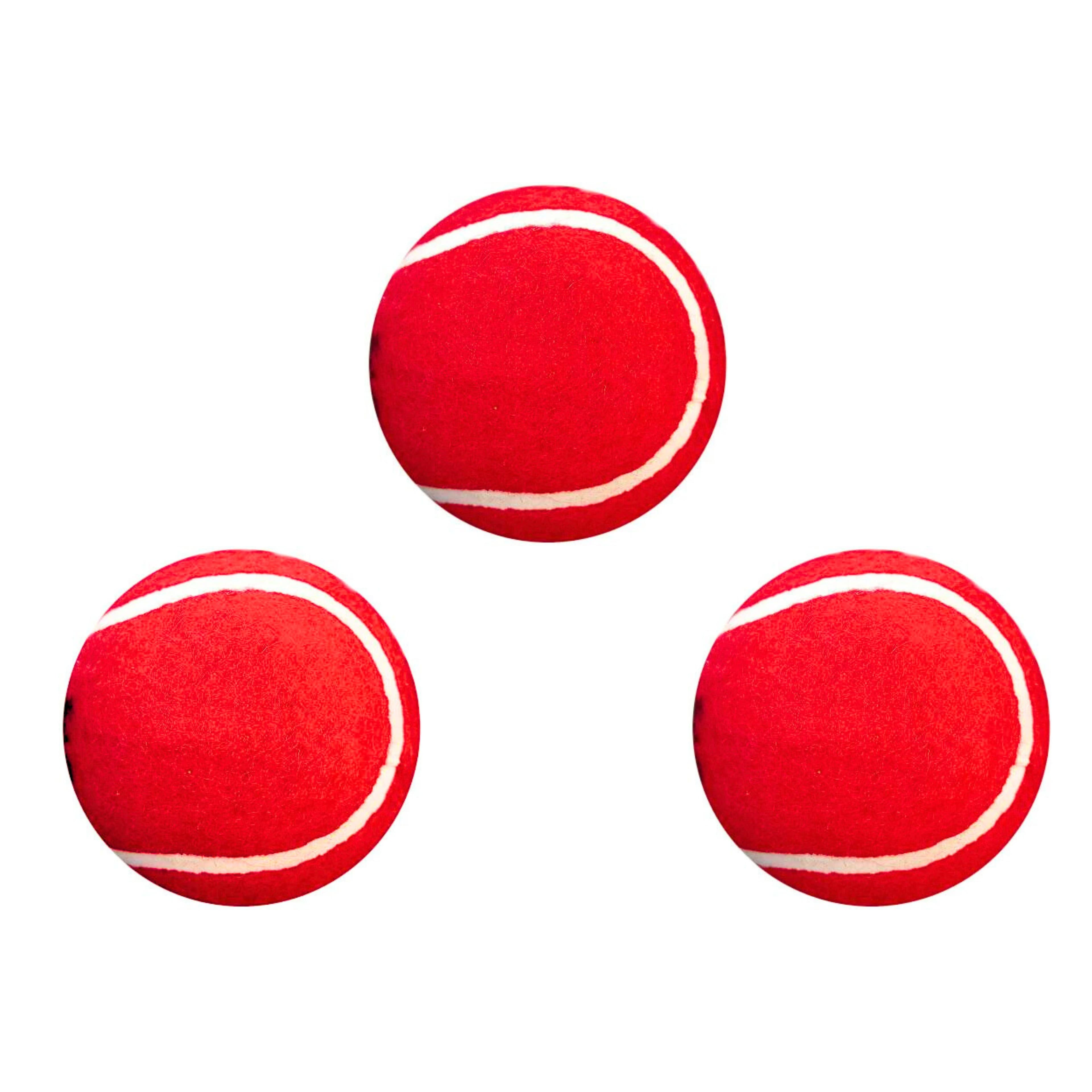 World Top Finest Cricket Ball Set - 3 Pieces (Red)