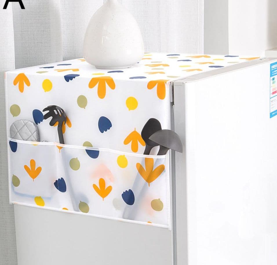 Refrigerator Dust Proof Cover With Storage Pocket Bag