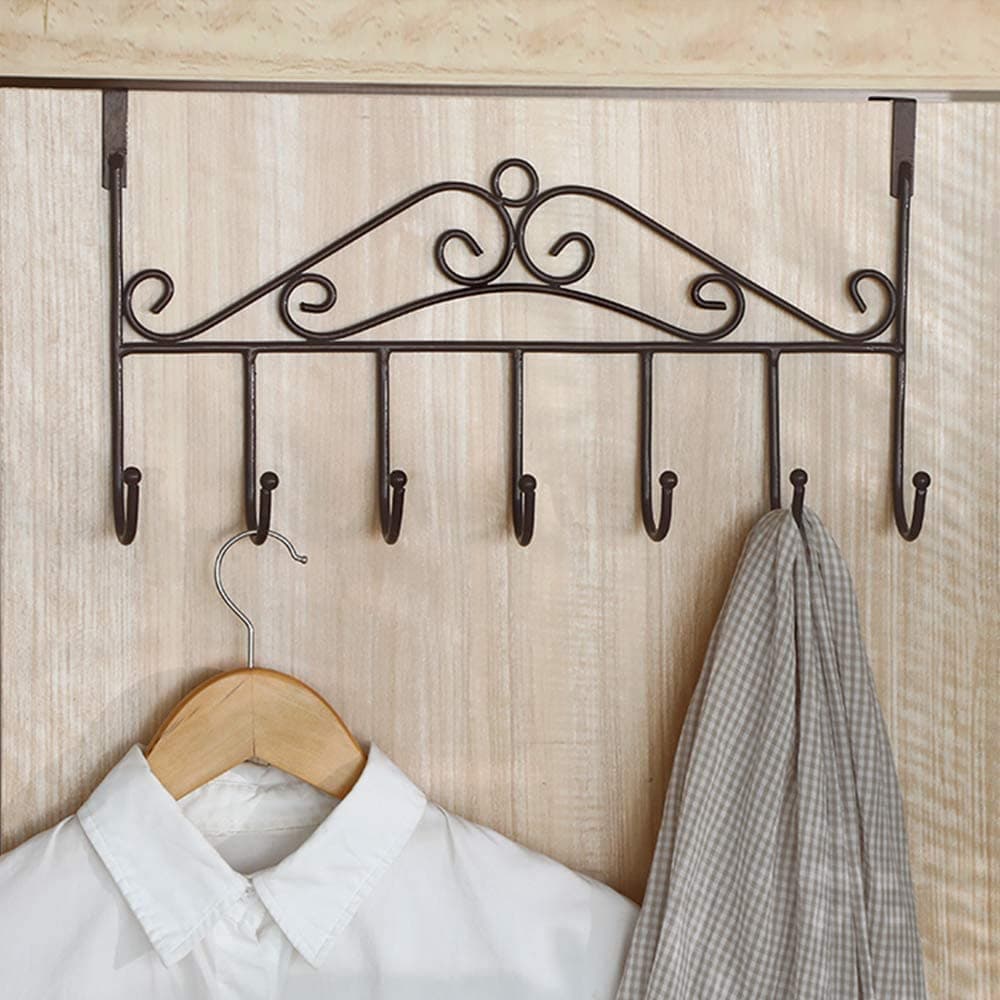 Over The Door Hanger Hook for Hanging Clothes, Jackets, Scarves, Hat, Belt, Purses, Coats and More Copper