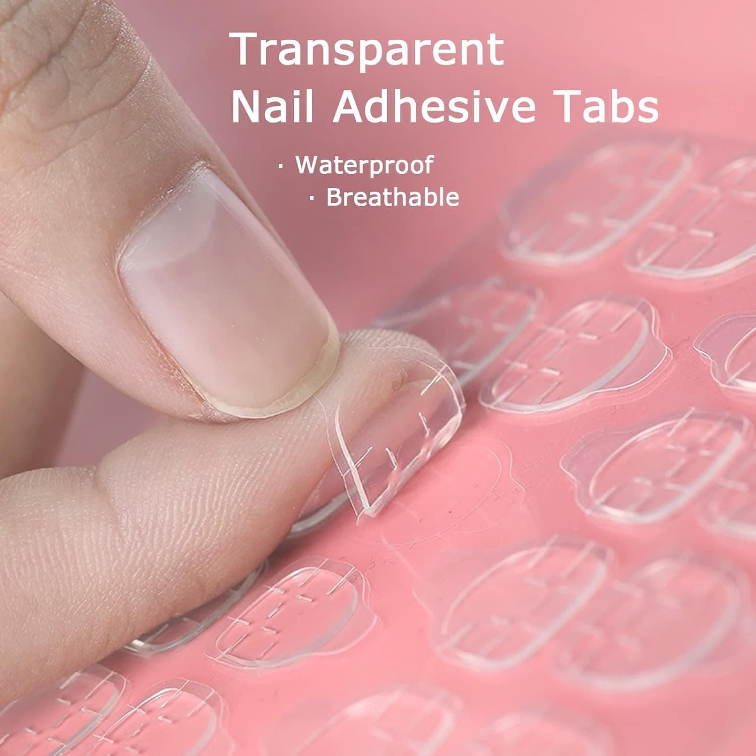 Double-Sided Nail Adhesive Tabs (60 Tips) – Long-Lasting Glue Stickers for False Nails, Strong Hold