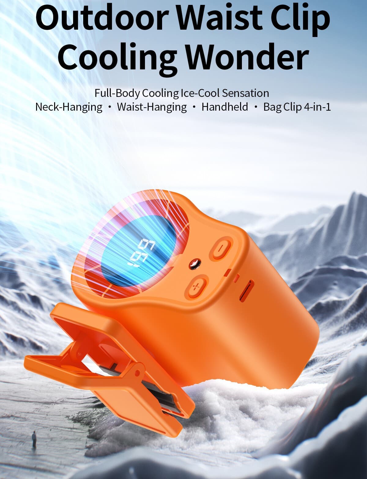 T-510 Portable Clip Rechargeable Mini Fan 199-Speed
