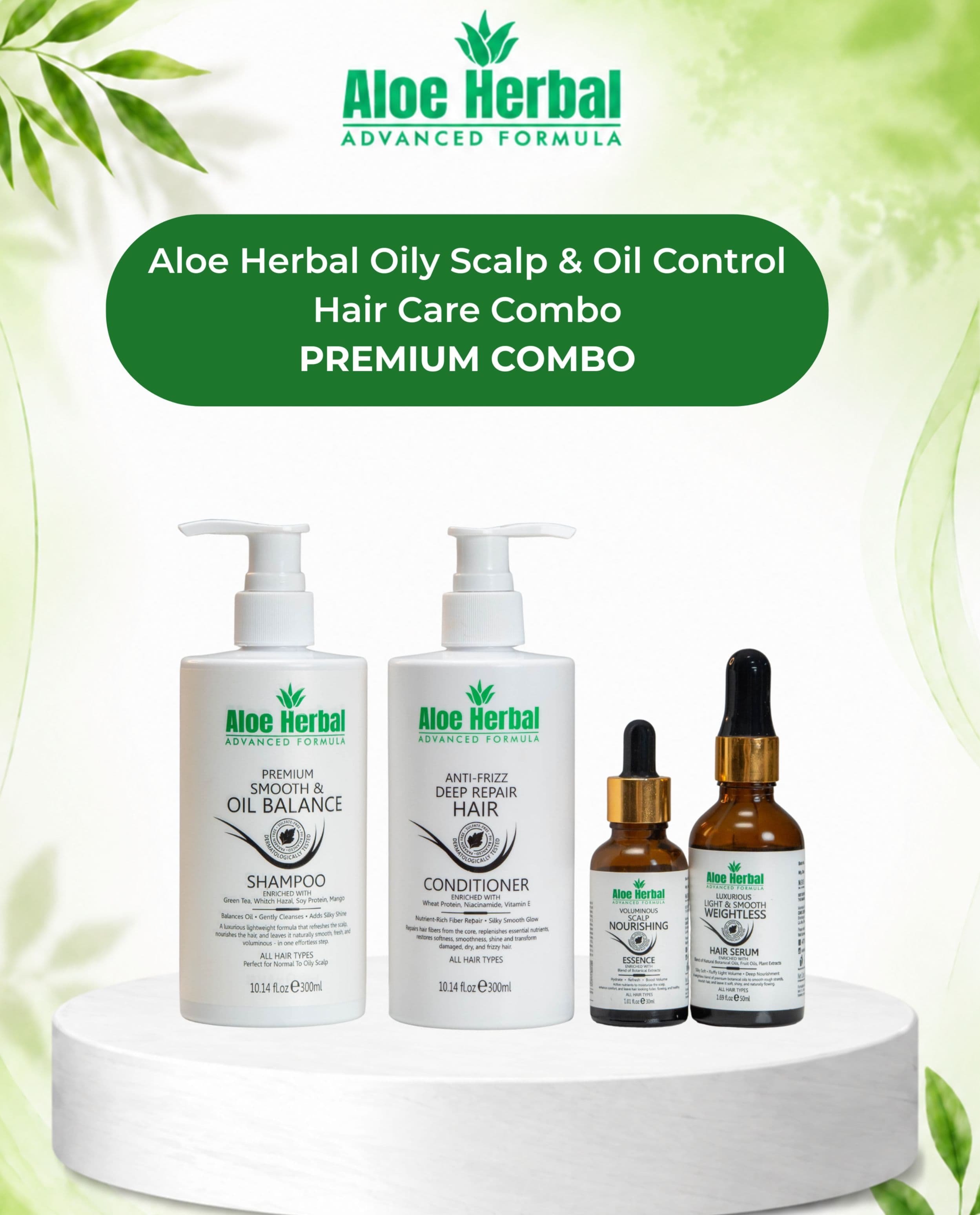 Aloe Herbal Oily Scalp & Oil Control Hair Care Combo - Premium Combo