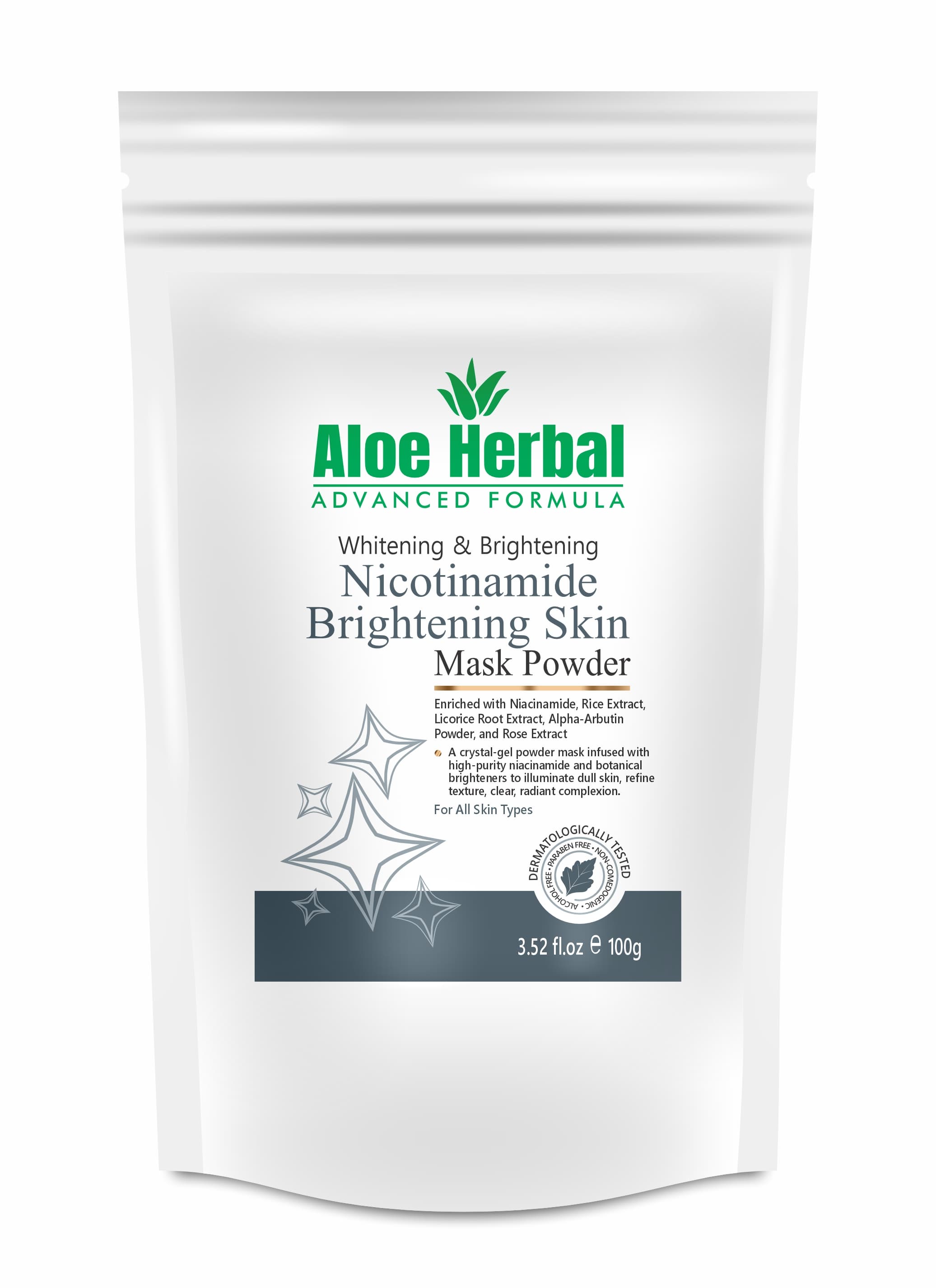 Aloe Herbal Nicotinamide Brightening Skin Mask Powder 100g