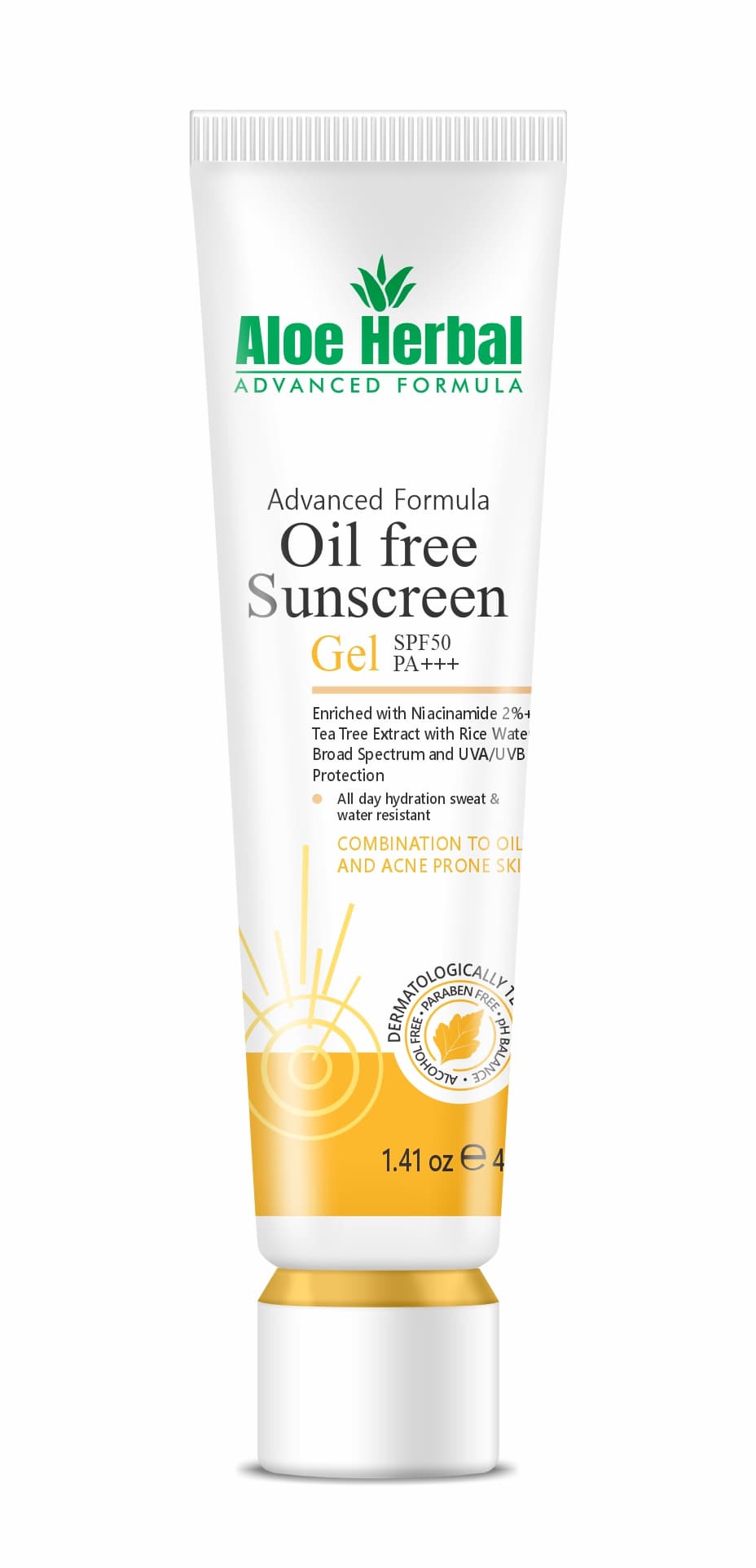 Aloe Herbal Oil Free Sunscreen Gel 40g