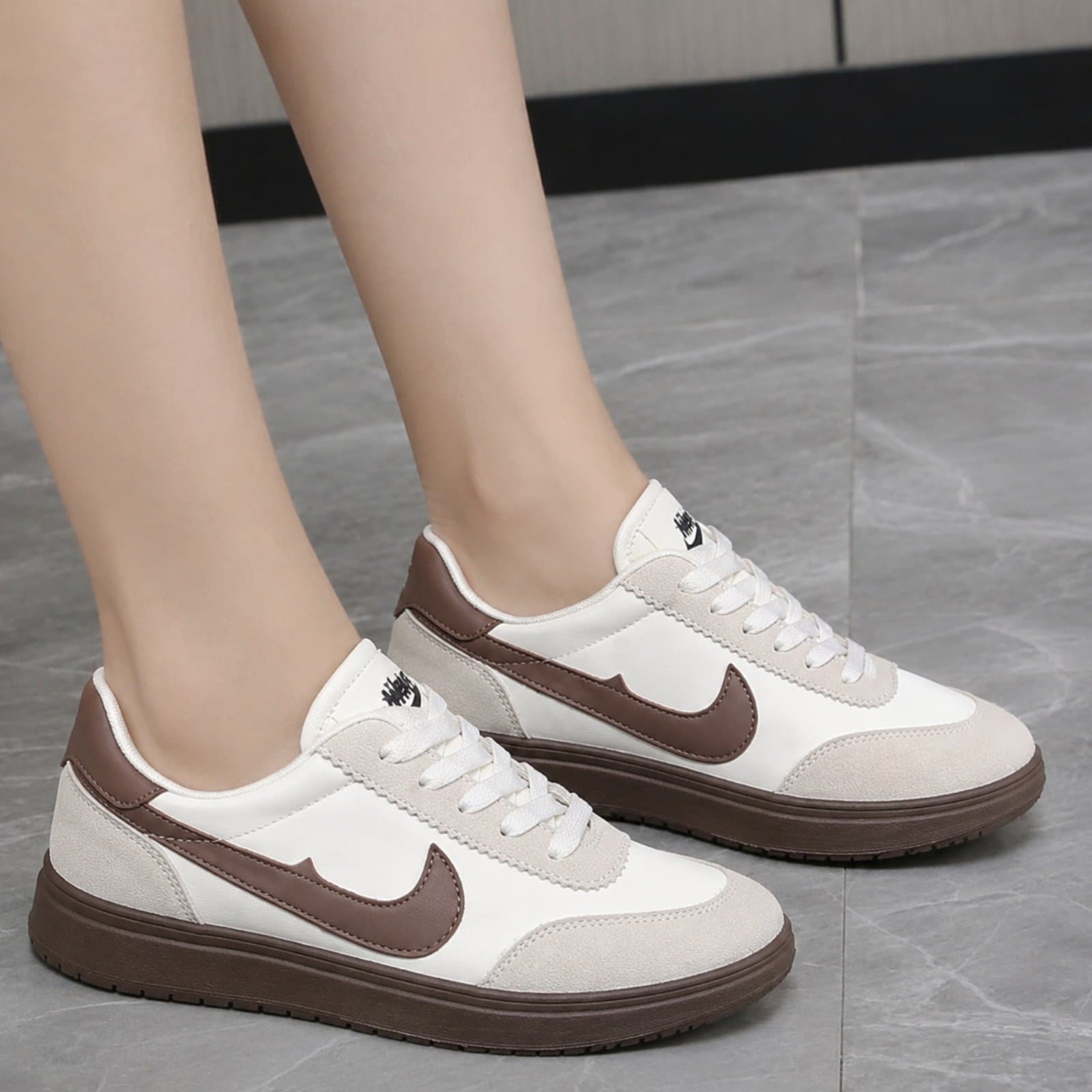 Korean LuxeStride Low-Top Sneakers For Women