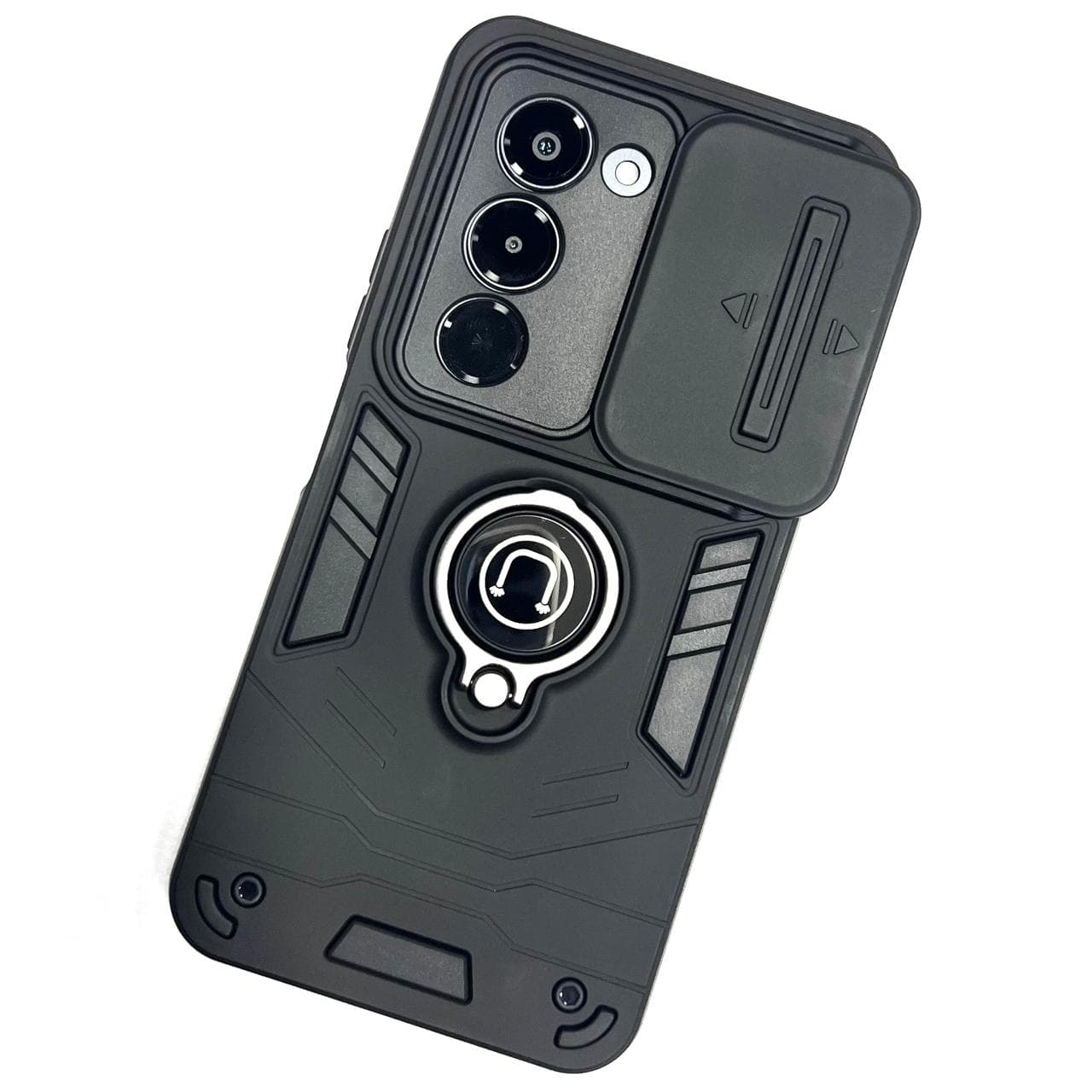 Redmi 15 (4G/5G) Slide Camera Cover Luxury Phone Case - Black (Other)