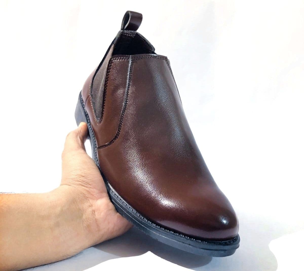 Brown Color Premium Quality Pu Leather Ankle Boots For Men