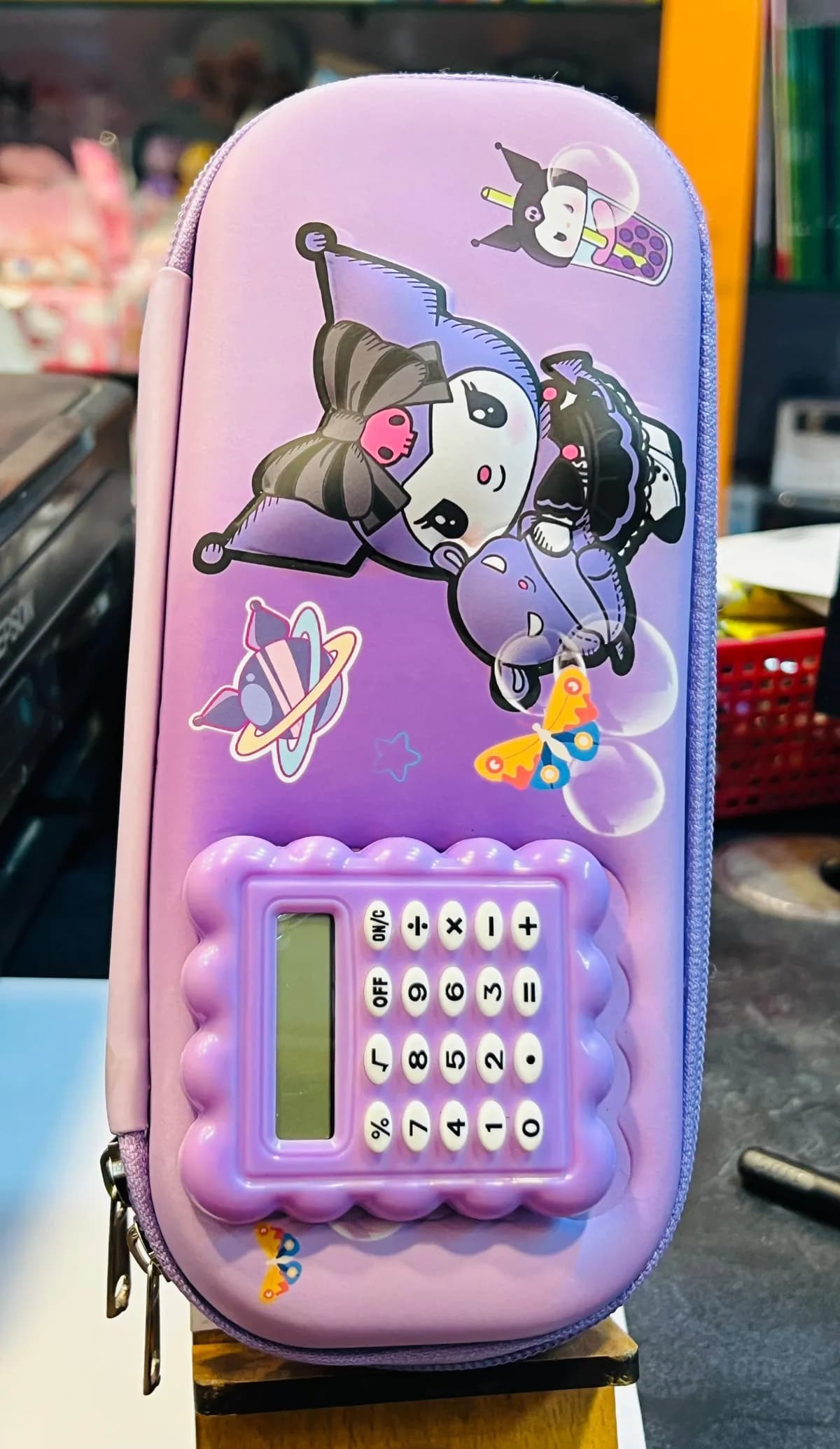 Kuromi Cute Calculator Pencil Pouch - Multicolor