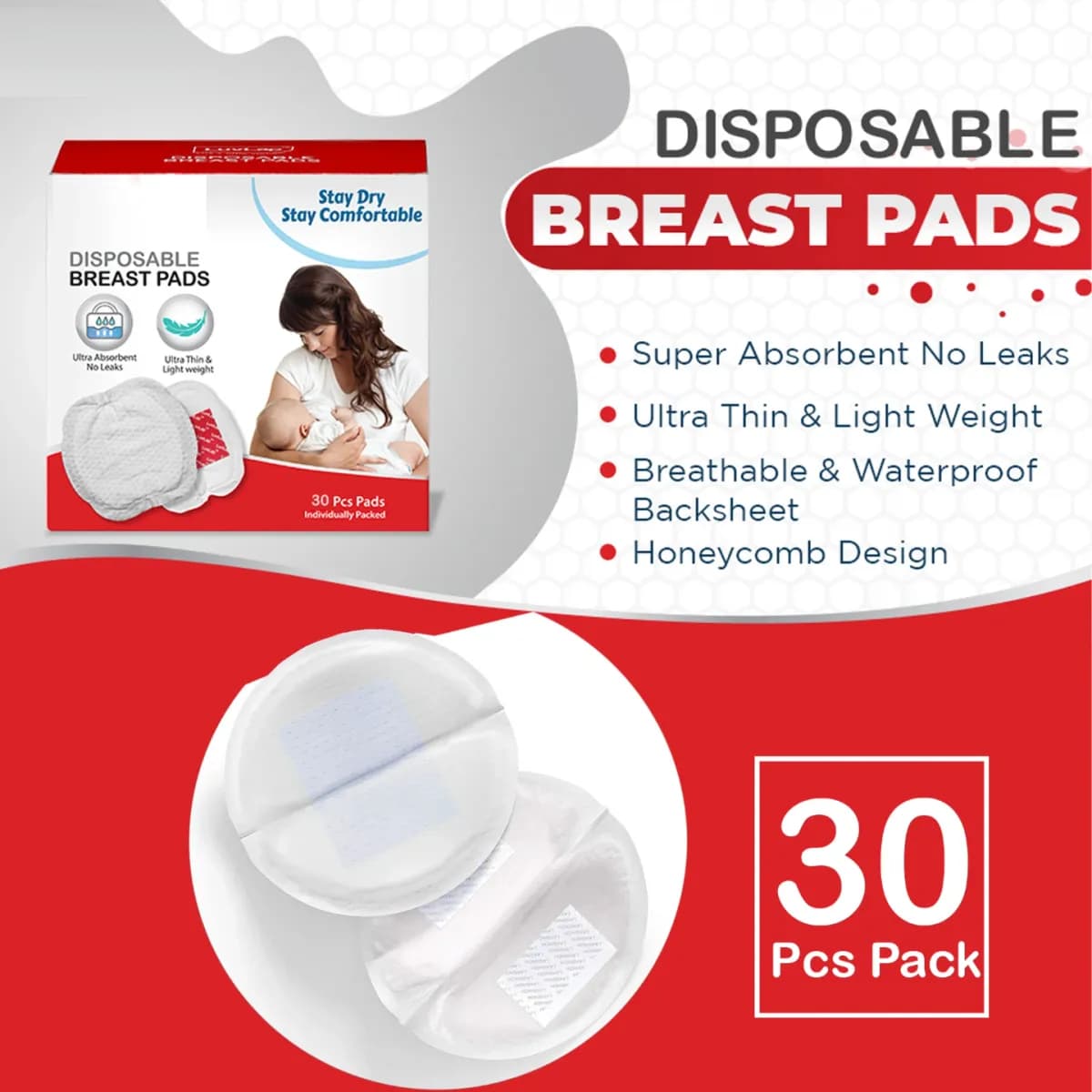 Dr.Gym Ultra Thin Breast Pads Pack 30